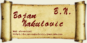 Bojan Nakulović vizit kartica